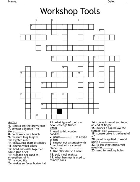 Enter a Crossword Clue. . Crossword clue shop tools